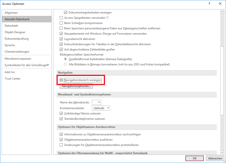 Navigationsbereich ausblenden